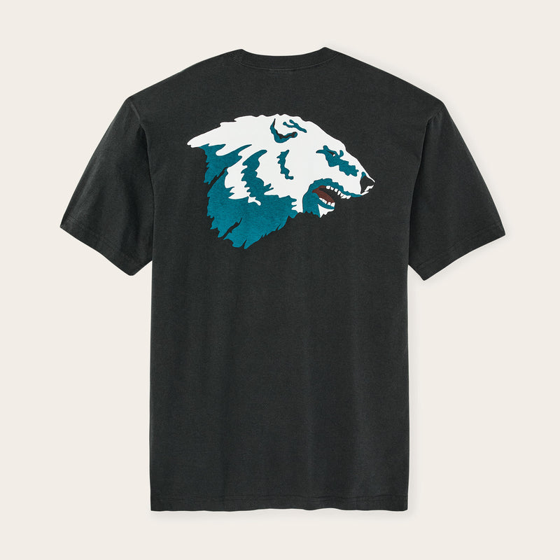 Polar bear graphic t-shirt by Filson | Faded black (Black)