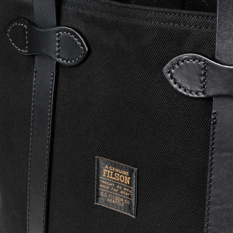 Rugged twill large open tote bag di Filson | Black (Black)