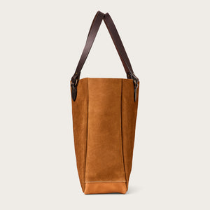 Sac tote bag ouvert en daim par Filson | Saddle brown (Brown)