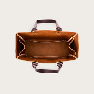 Sac tote bag ouvert en daim par Filson | Saddle brown (Brown)