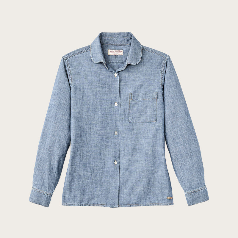 Women’s chambray shirt von Filson | Light indigo chambray (Blue)