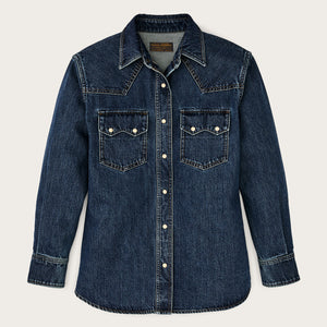 Camicia western in denim da donna di Filson | Medium indigo (Blue)