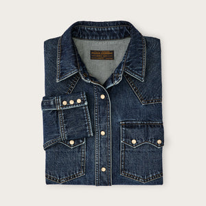 Camicia western in denim da donna di Filson | Medium indigo (Blue)