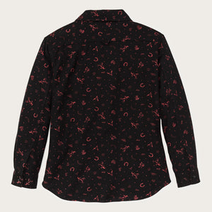 Chemise femme rangeland en flanelle par Filson | Black / red western (Black)