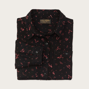 Chemise femme rangeland en flanelle par Filson | Black / red western (Black)