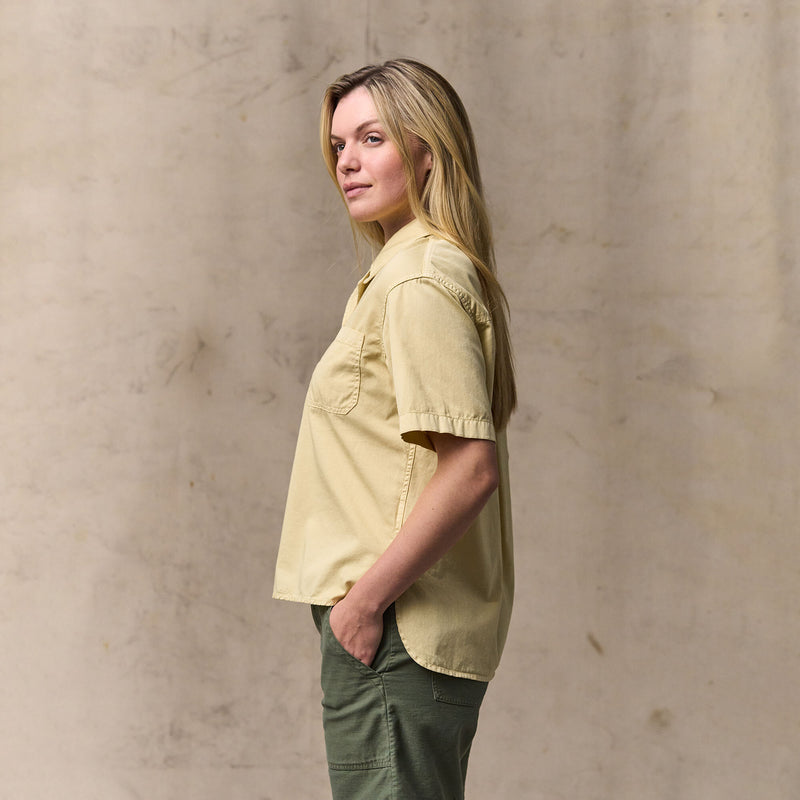 Women's twill popover shirt von Filson | Pale tan (Yellow)