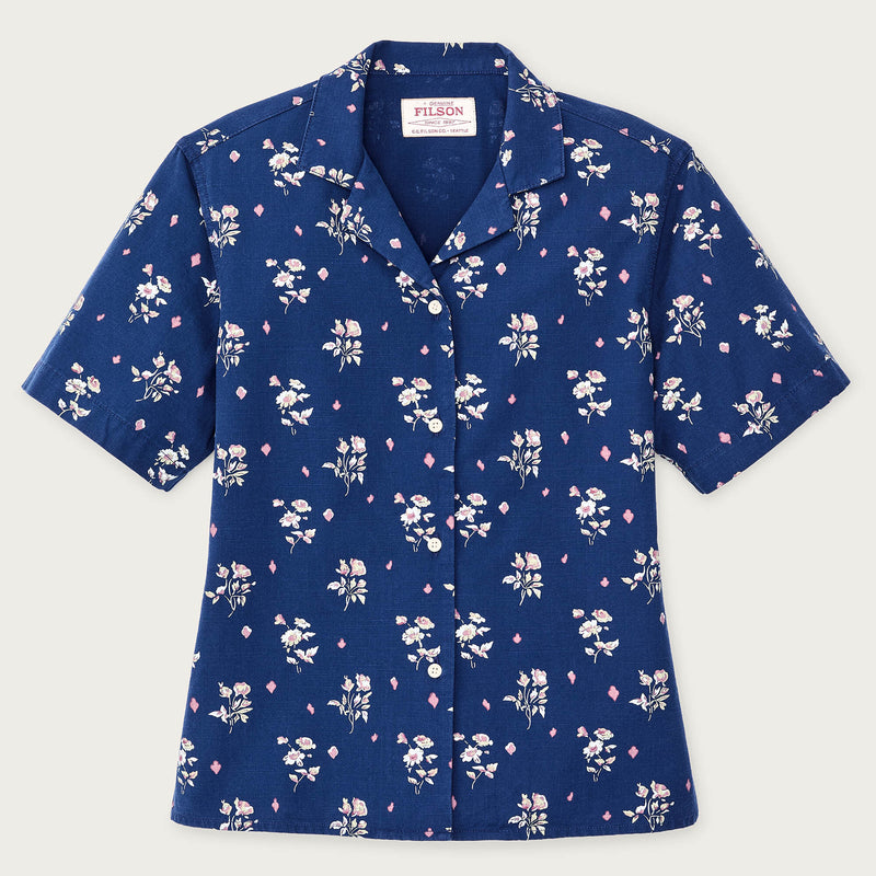 Women's camp shirt von Filson | Indigo / floral (Blue)