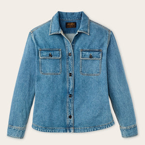 Women's embroidered denim shirt von Filson | Vintage indigo (Blue)
