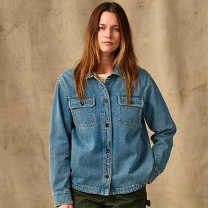 Women's embroidered denim shirt von Filson | Vintage indigo (Blue)