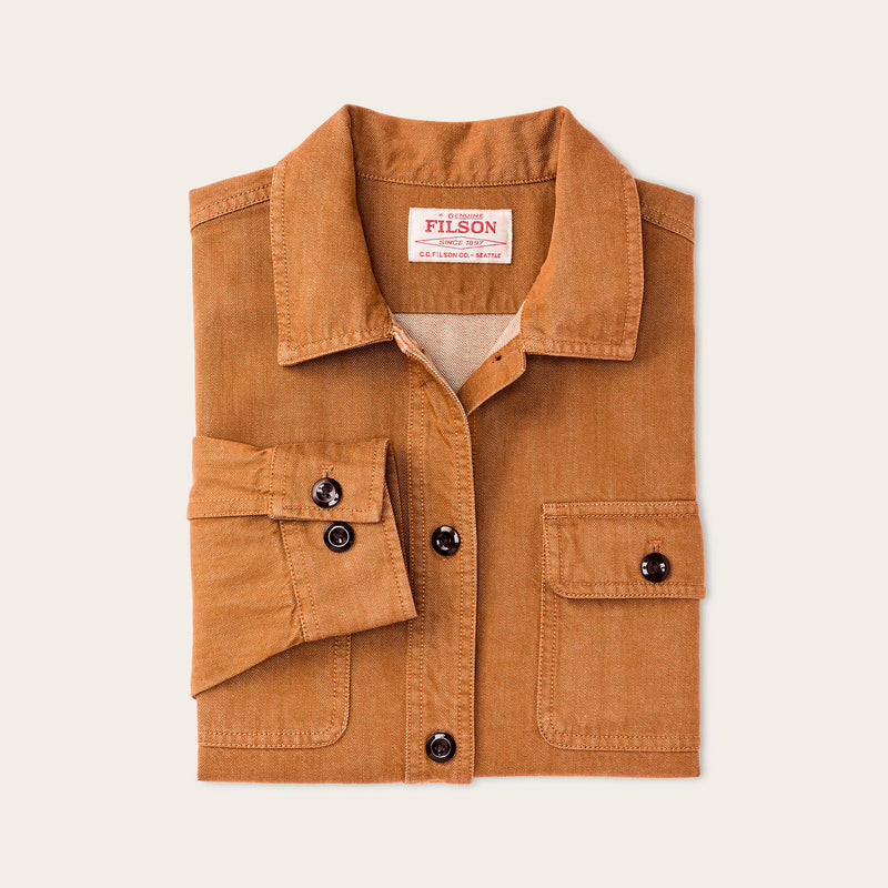 Women's denim shirt by Filson | Harvest tan (Brown)