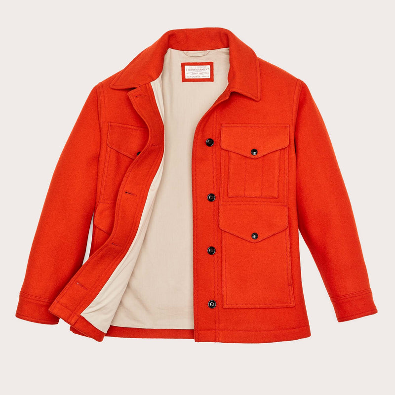 Women's mackinaw wool cruiser jacket von Filson | Flame (Orange)