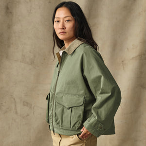 Women's shelter cloth short work jacket by Filson | Sage olive (Green)