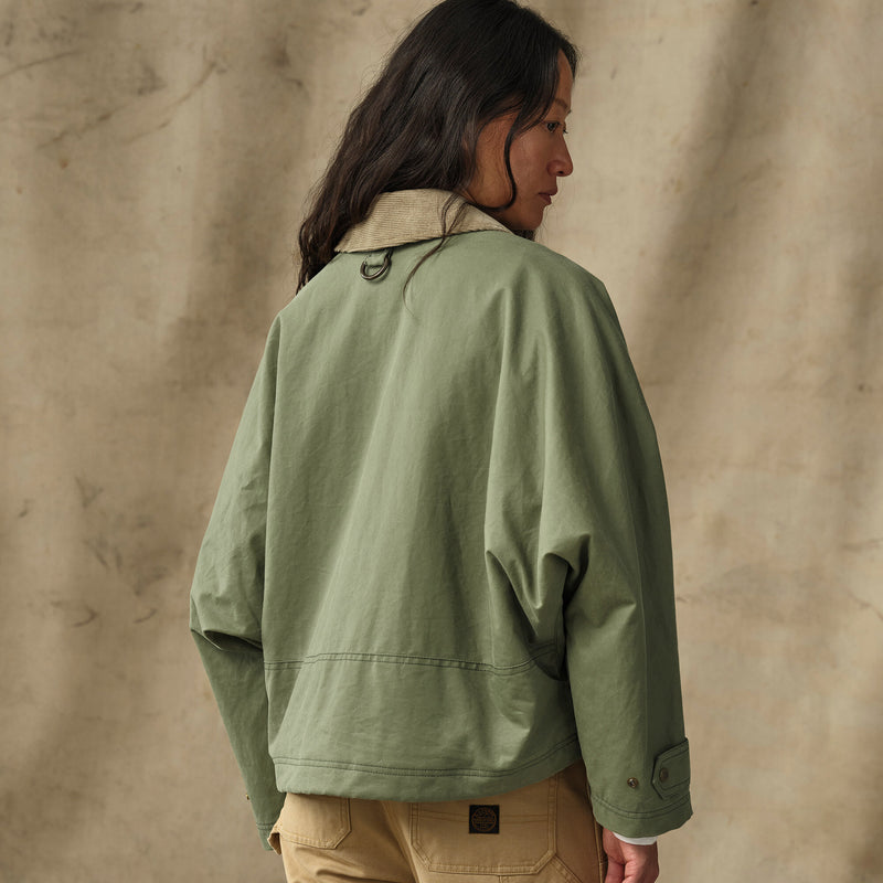 Women's shelter cloth short work jacket by Filson | Sage olive (Green)