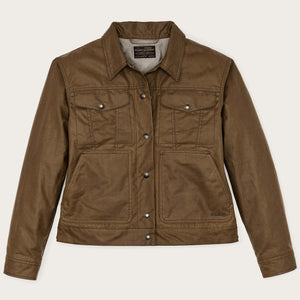 Women's short lined cruiser jacket di Filson | Dark tan (Beige)