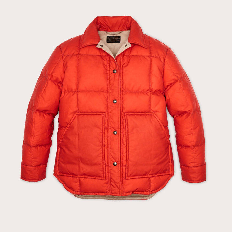 Women's waxed down barn coat von Filson | Campfire (Orange)