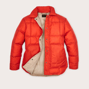 Women's waxed down barn coat von Filson | Campfire (Orange)