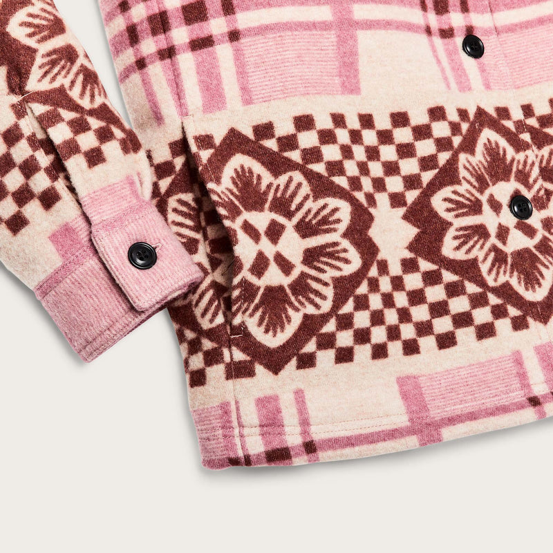 Women's blanket wool overshirt von Filson | Flower blanket (Pink)