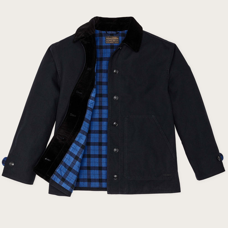 Women's dry tin cloth barn coat di Filson | Navy (Blue)