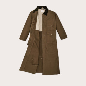 Women's dry tin duster coat von Filson | Marsh olive (Green)