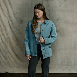 Denim barn jacket für damen von Filson | Stone wash (Blue)