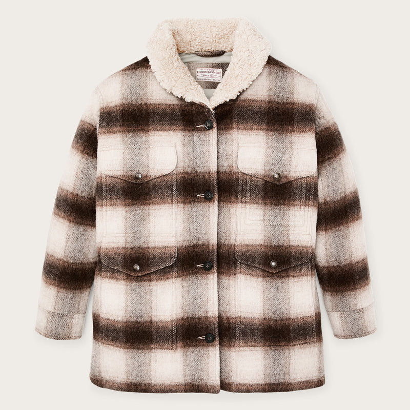 Kodiak shawl collar coat für damen von Filson | Cream / brown shadow (Beige)