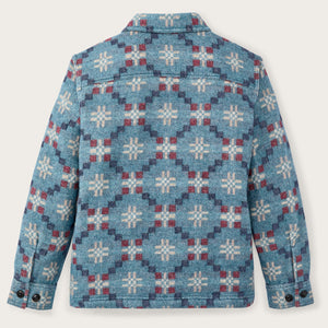 Women's wool overshirt von Filson | Turquoise / multi jacquard (Blue)