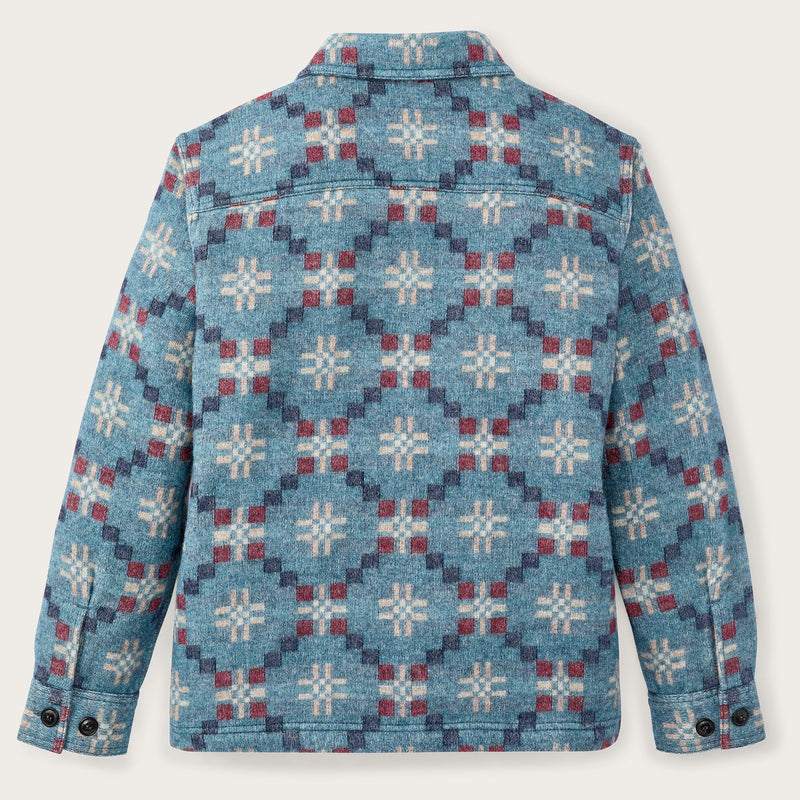 Women's wool overshirt von Filson | Turquoise / multi jacquard (Blue)
