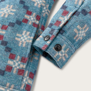 Women's wool overshirt von Filson | Turquoise / multi jacquard (Blue)