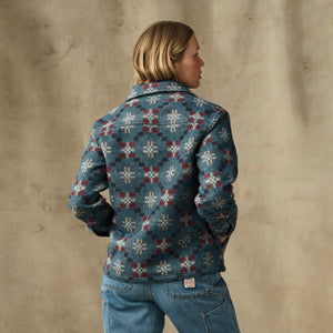 Women's wool overshirt von Filson | Turquoise / multi jacquard (Blue)