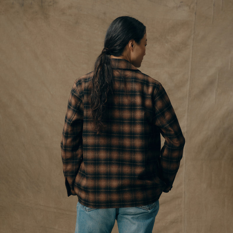 Unconstructed wool blazer für damen von Filson | Bronze brown plaid (Brown)