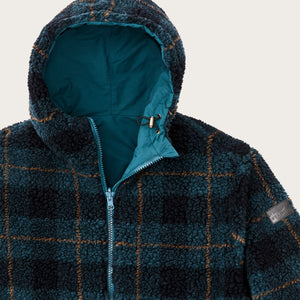 Manteau femme réversible laine polaire par Filson | Dark teal (Blue)