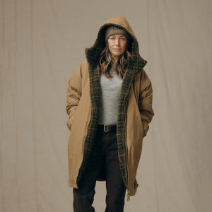 Manteau femme réversible laine polaire par Filson | Tan (Brown)