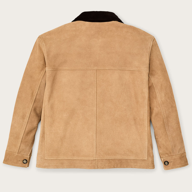 Women’s suede leather cruiser jacket by Filson | Dark tan