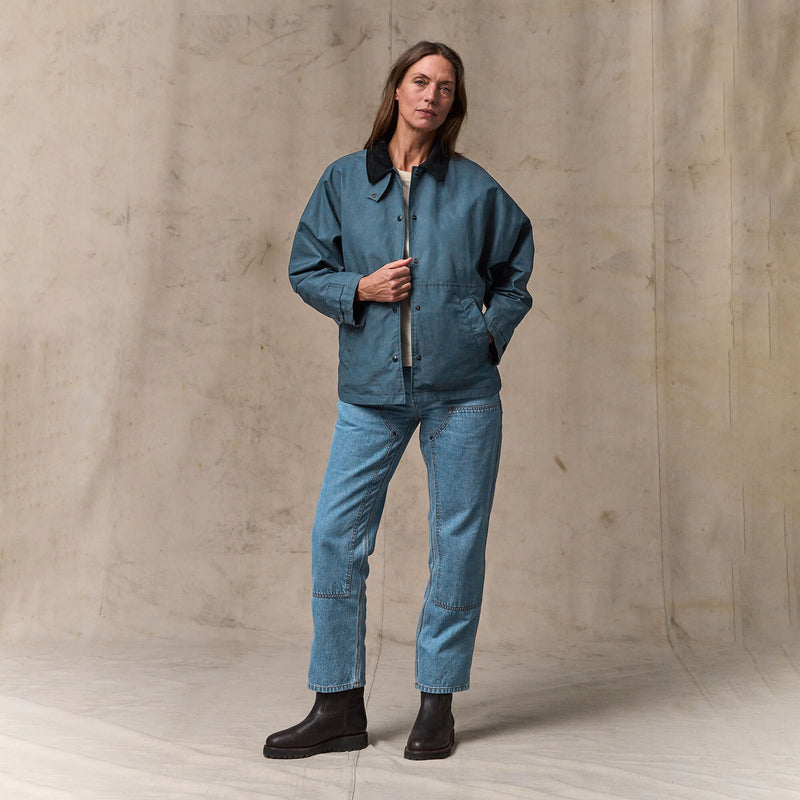 Women’s harbor front waxed jacket von Filson | Navy (Blue)