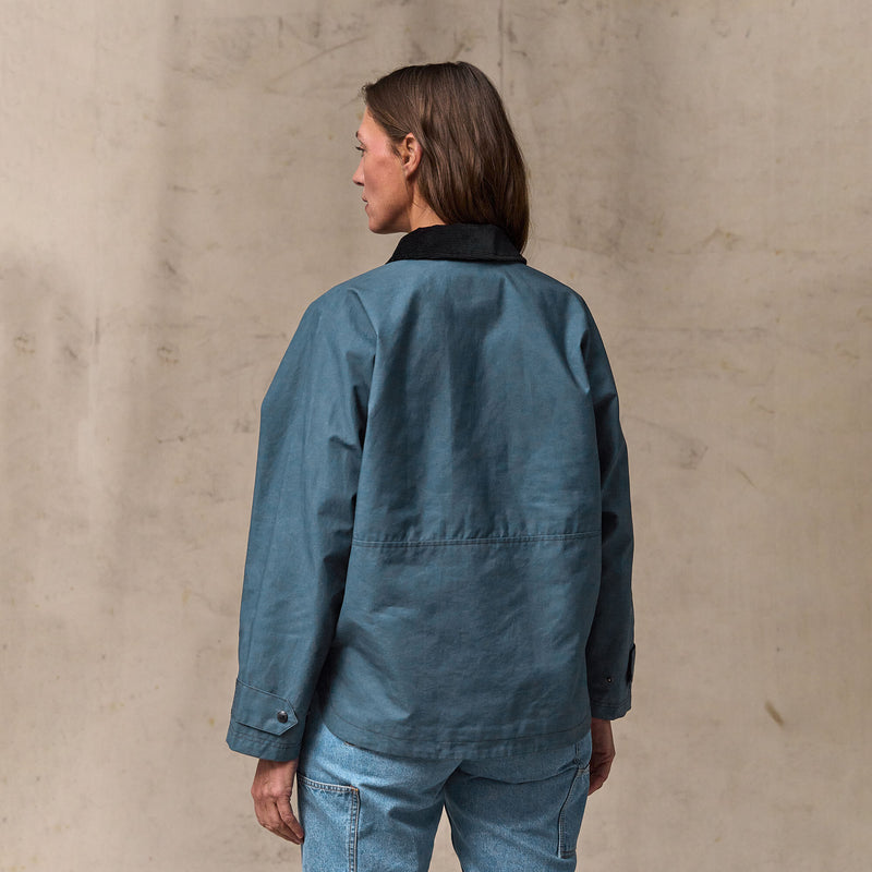 Women’s harbor front waxed jacket von Filson | Navy (Blue)