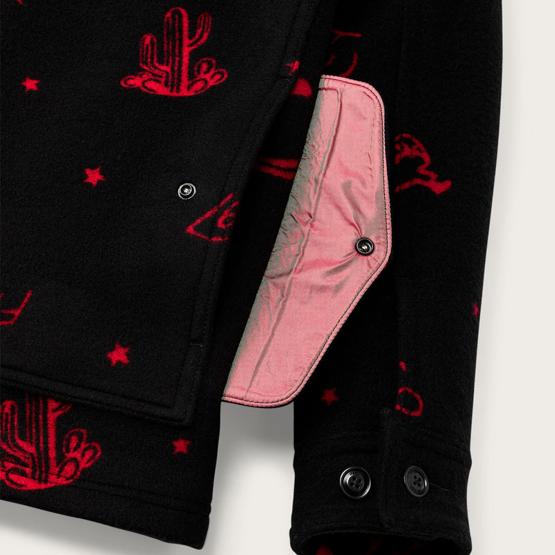 Women’s jacquard wool cruiser by Filson | Black / red western