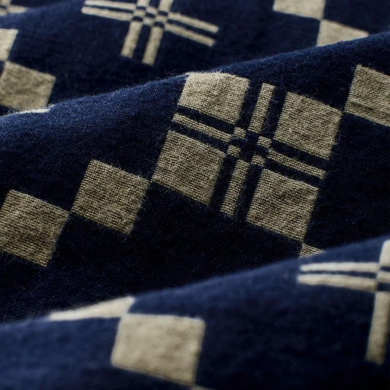 Women's colchuck short jacket by Filson | Navy / sage jacquard (Blue)