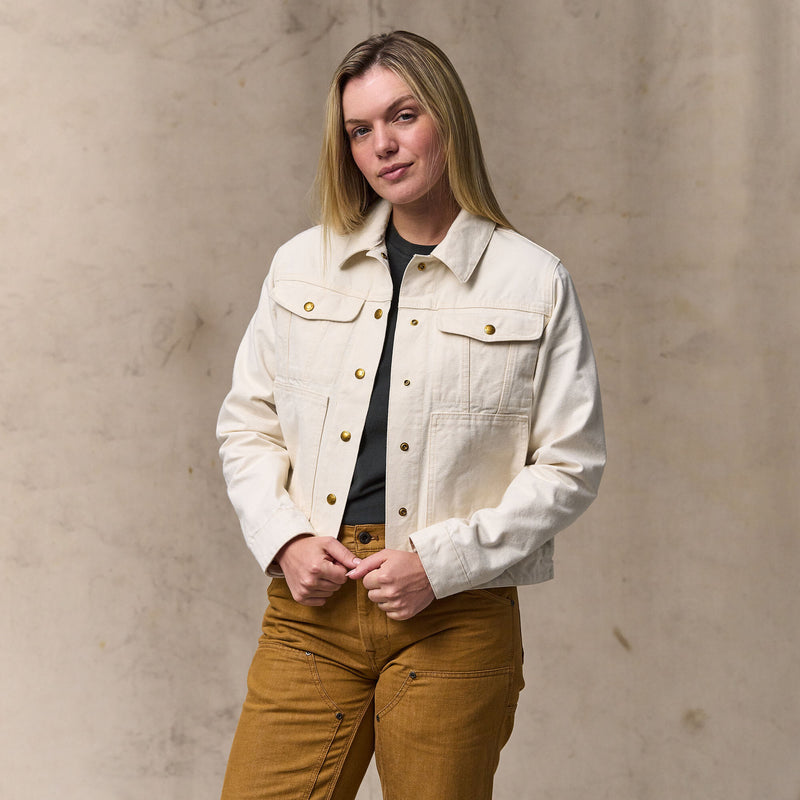 Women's canvas short cruiser by Filson | Natural seed (White)