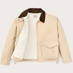 Women's dry wax short work jacket von Filson | Quail tan (Yellow)