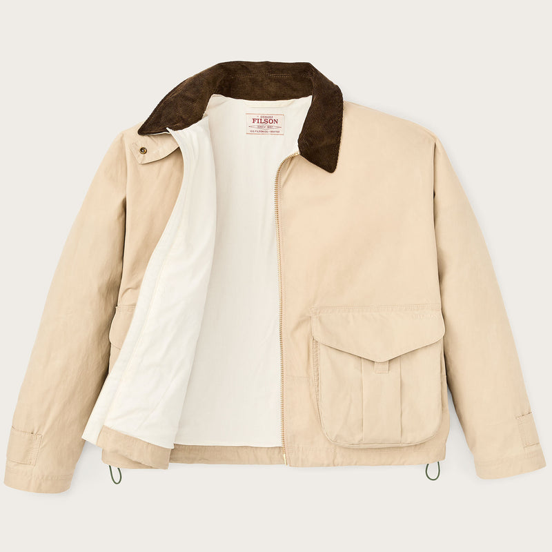 Women's dry wax short work jacket von Filson | Quail tan (Yellow)