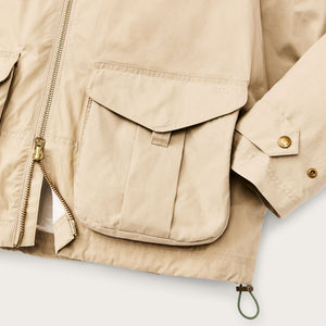 Women's dry wax short work jacket von Filson | Quail tan (Yellow)