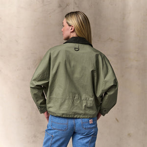 Women's dry wax short work jacket von Filson | Slate olive (Green)
