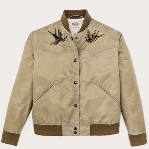 Women's western satin jacket von Filson | Silver sage (Beige)