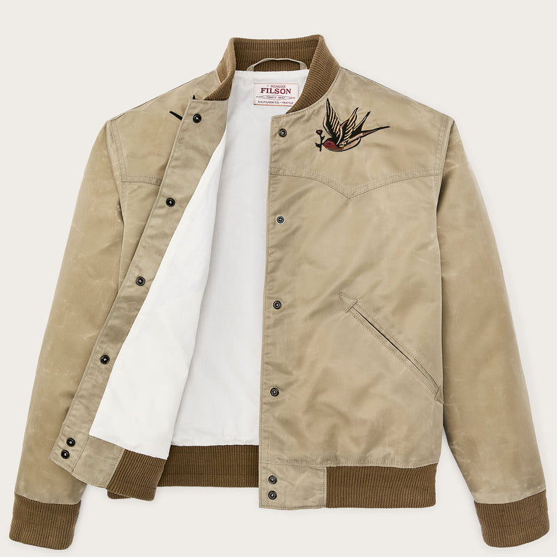 Women's western satin jacket von Filson | Silver sage (Beige)