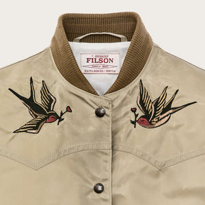Women's western satin jacket von Filson | Silver sage (Beige)