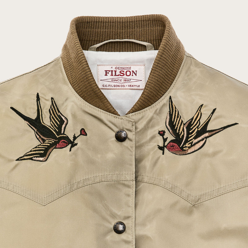 Women's western satin jacket von Filson | Silver sage (Beige)
