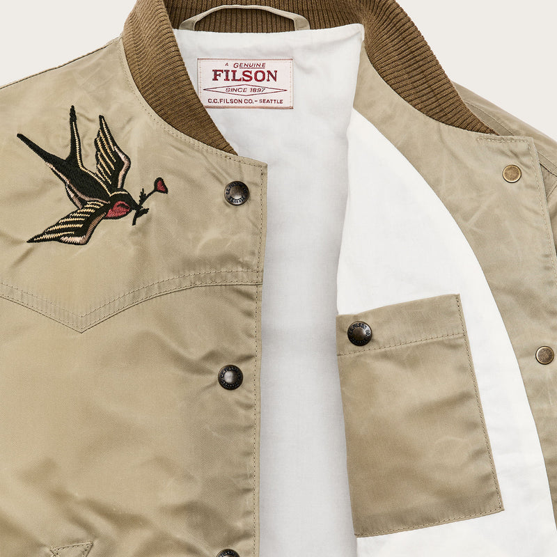 Women's western satin jacket von Filson | Silver sage (Beige)