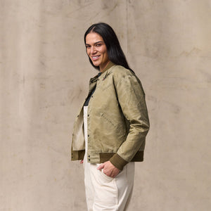 Women's western satin jacket von Filson | Silver sage (Beige)