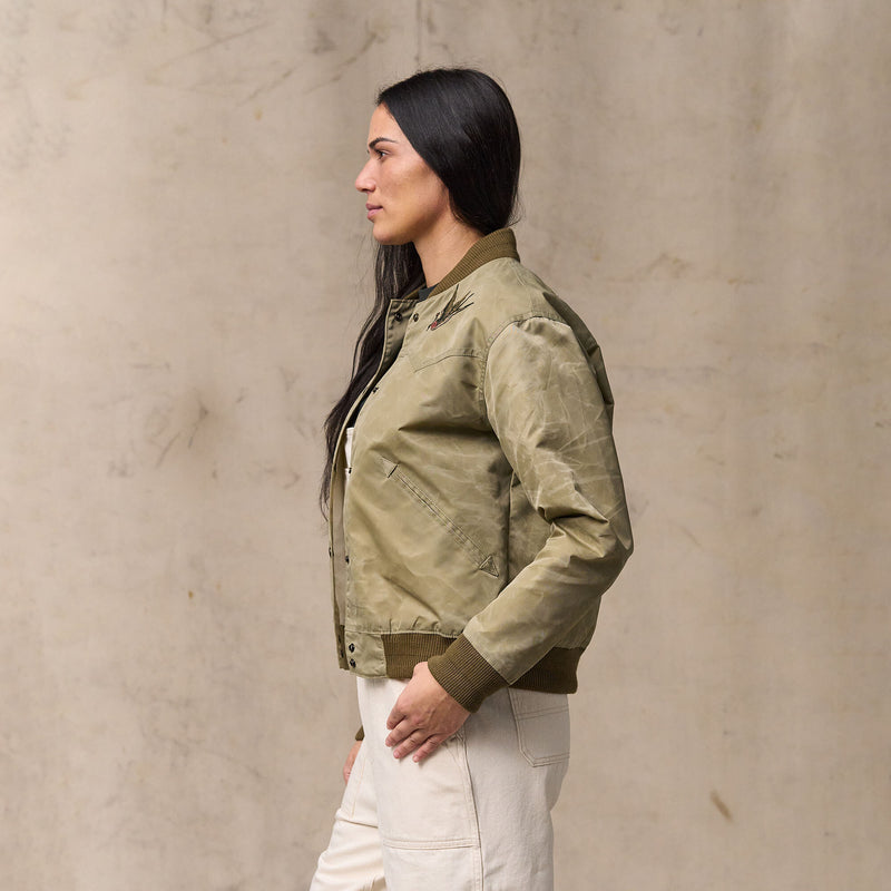 Women's western satin jacket von Filson | Silver sage (Beige)