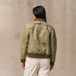 Women's western satin jacket von Filson | Silver sage (Beige)